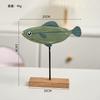 2025 Nordic Wooden Fish Statue Colorful Handmade Wood Style Desktop Ornament Creative Living Room Decor Gift for Home Art Lovers