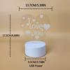 1pc Pink Light Loveyou 3D Night Light, Sweet Show Love LED Light, Bedroom Room Decoration, Atmosphere Light