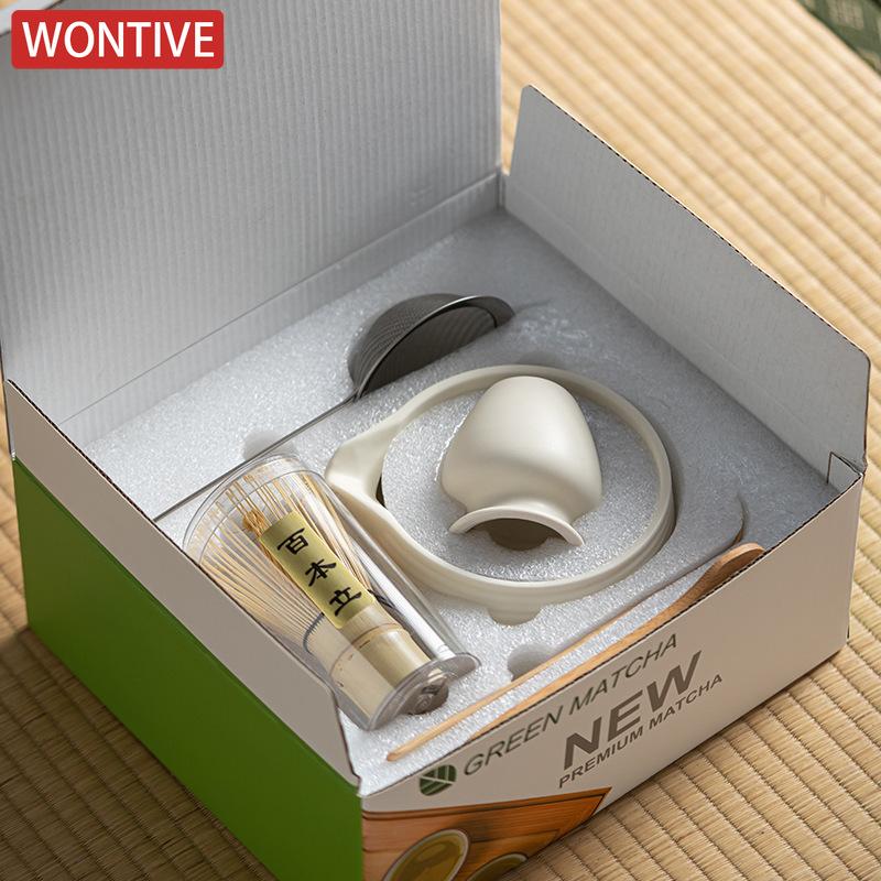 

4/7/8pcs sets Premium Japanese Matcha Ceremony Ceramic Chawan Mouth bowl & Whisky Gift Box Matcha Tools Kit for Tea Lovers