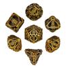 Cusdie Metal Music DND Dice with Small Bells - Unique Sound and Exquisite Hollow Design for D&D Tabletop RPG Gaming Enthusiasts