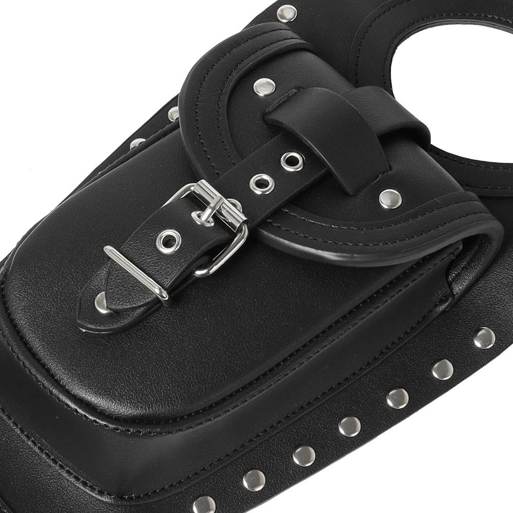 Motorcycle Front Leather Fuel Tank Cover Storage Bag Waterproof For Harley Sportster Iron XL 883 1200 Forty Eight Seventy Two