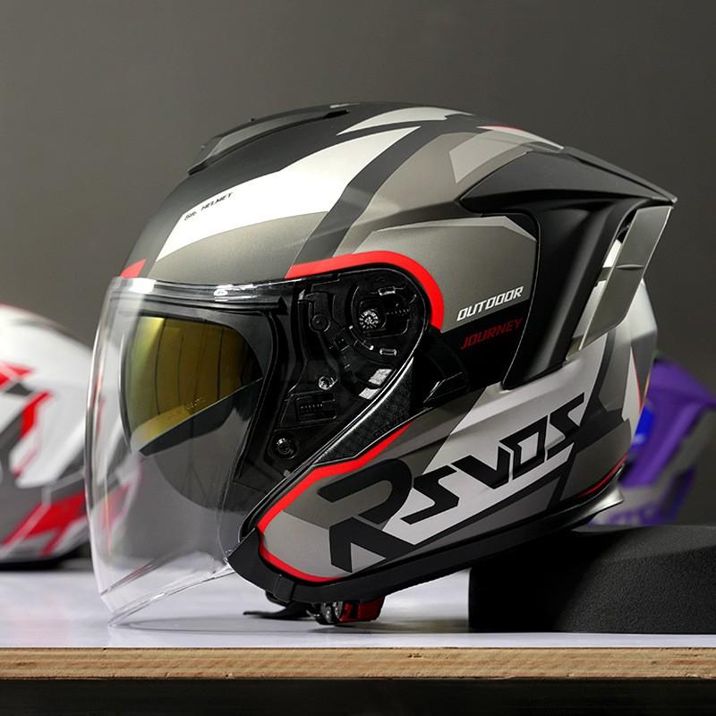 3/4 Open Face Motorcycle Helmet Men Adult Full Coverage DOT ECE Certified Use ABS Material Lightweight Safety Gear