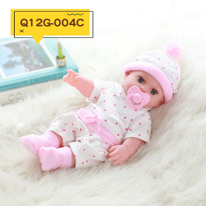 30cm Reborn Baby Girl Doll - Soft Vinyl Soothing Toy for Children
