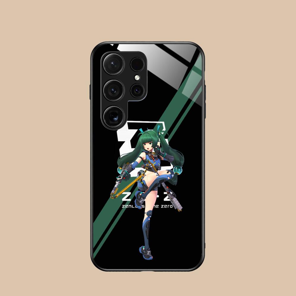 Zenless Zone Zero QingYi Phone Case for Samsung Galaxy S25 S24 S23 S22 S21 S20 Note20 Plus FE Ultra Glass Colorful Cover Luxury