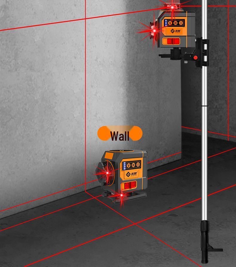 Mini High Precision Laser Level with 12 Red Light Lines and Automatic Wall Alignment