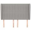 VidaXL Headboard with Ears Light Grey 147x23x118-128 Cm Fabric3118192