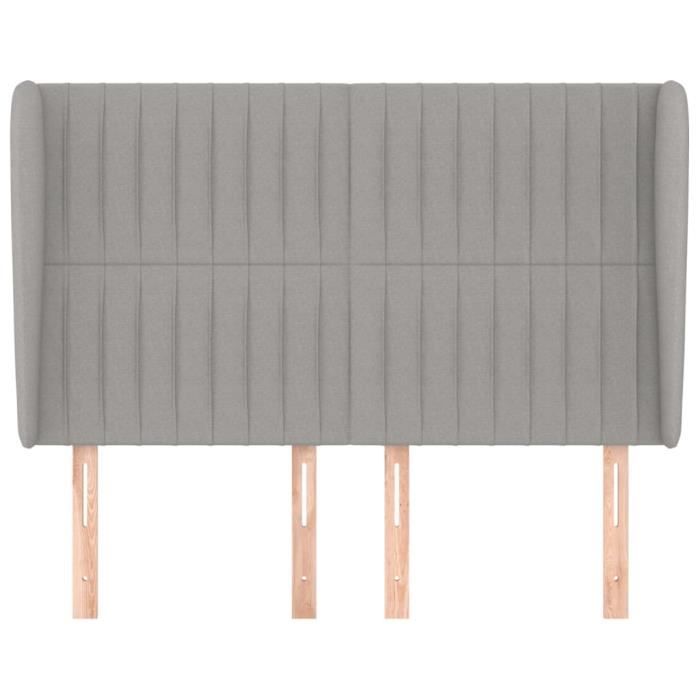 VidaXL Headboard with Ears Light Grey 147x23x118-128 Cm Fabric3118192