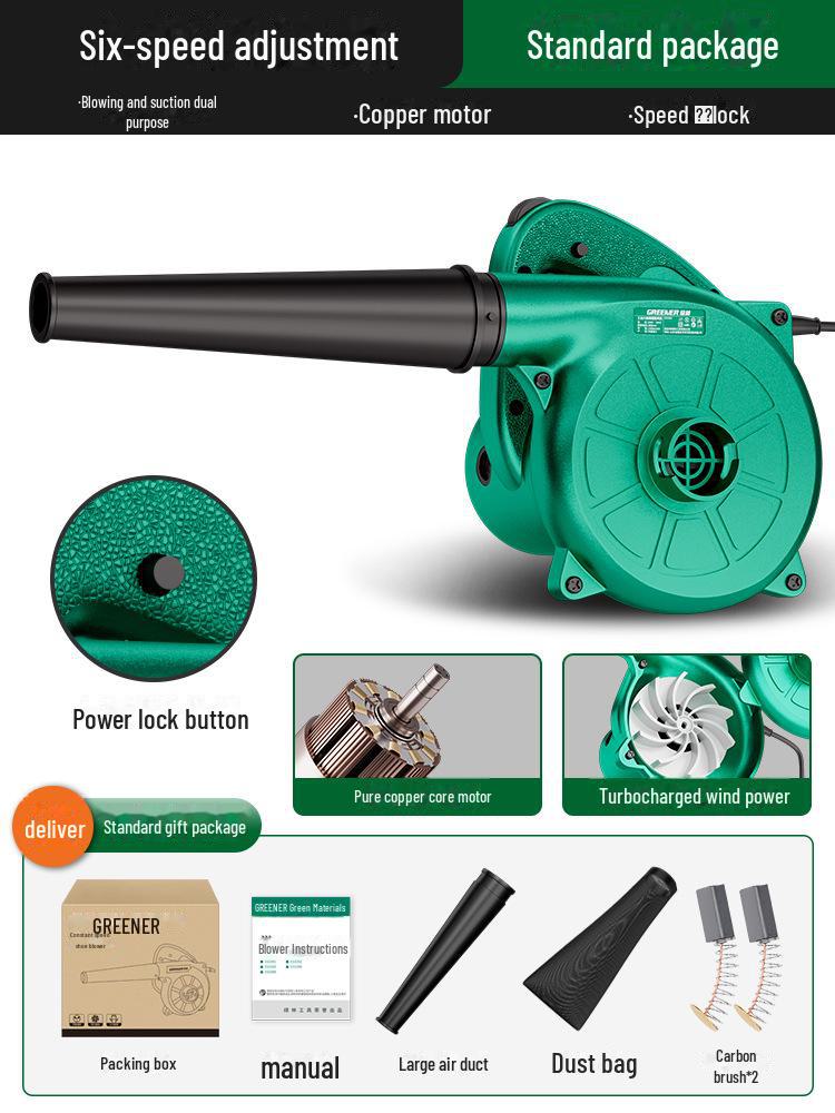 Green Forest 220V High-Power Industrial Hair Dryer & Dust Blower Gun