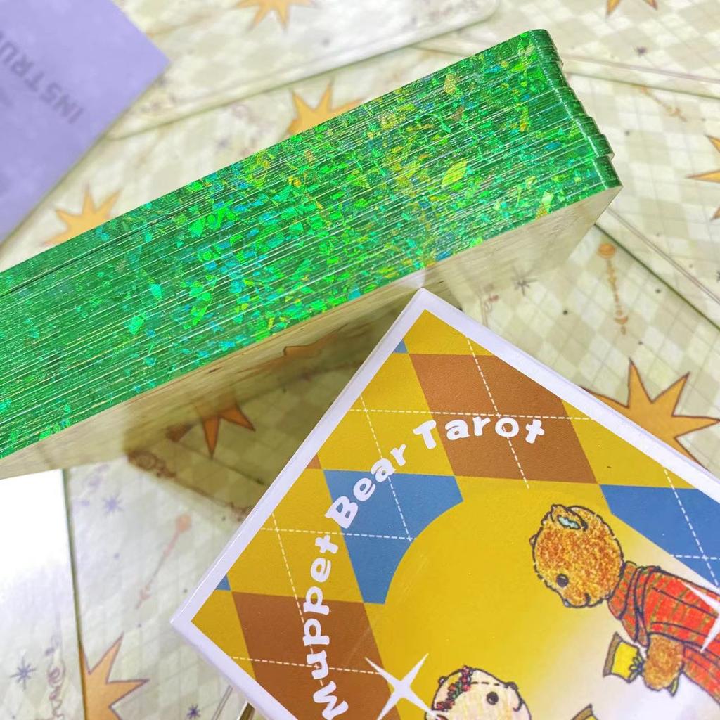 10.3x6cm Muppet Bear Tarot Gilded Green