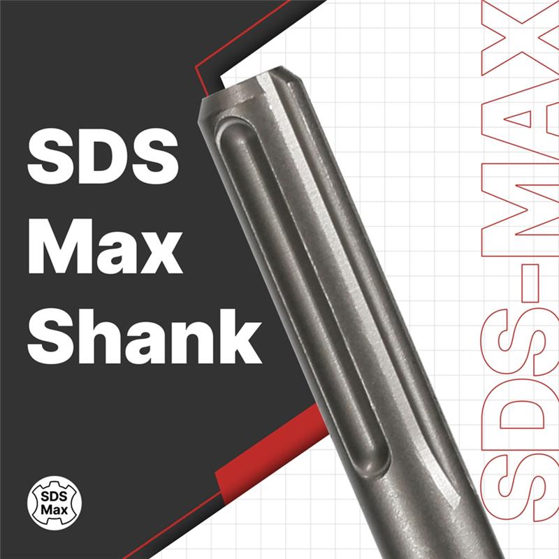 SDS Max Trädelningsyxa Mejsel Legerat Stål Huggverktyg Kraftig Vedklyvyxa För Slagborrmaskin