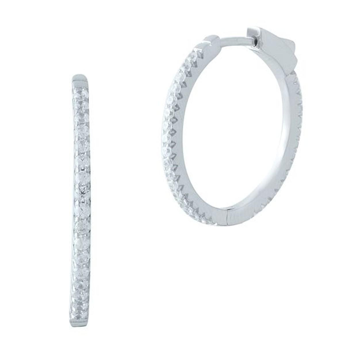 

Срібна каблучка з фіанітами (1998342) білий