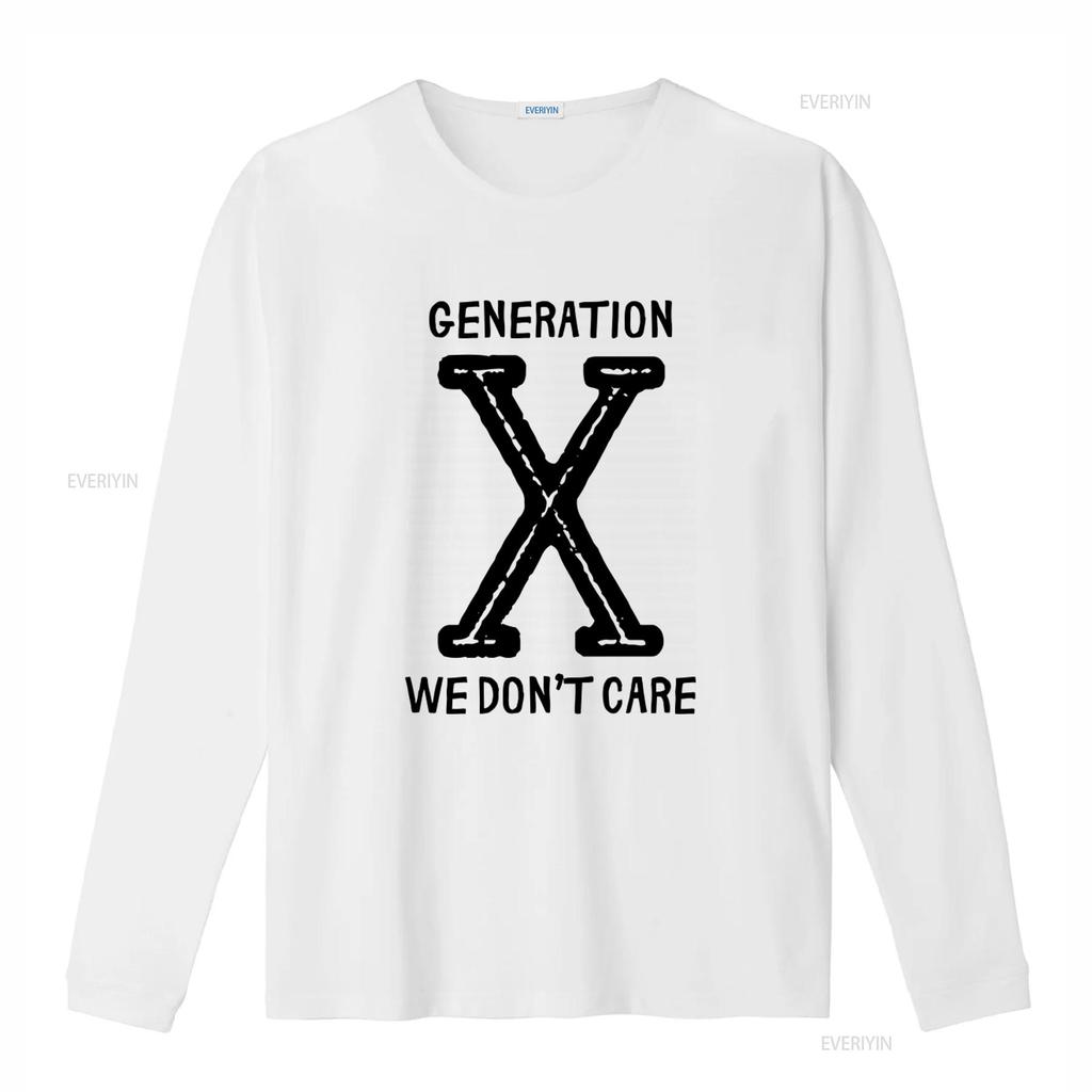 Generation X We Dont Care T Shirt Funny Gen Sarcastic Neglect Retro Vintage Washed Designer Clothes Soft Unisex Casual
