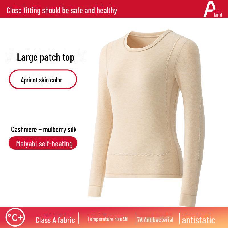 

[Большая наклейка] Женский комплект термобелья из плотного бархата на осень/зиму L/160