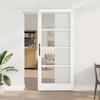 ORKDAL Sliding Door White 93 x 211 cm Solid Pine Wood and Glass