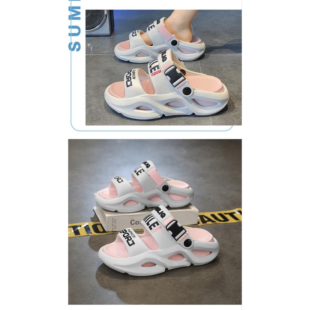 Léto Muži a ženy One Word Drag Trend Tisk dopisů Pohodlné Dvoubarevné Spodní část, eva Neformální Venkovní plážové sandály Pantofle