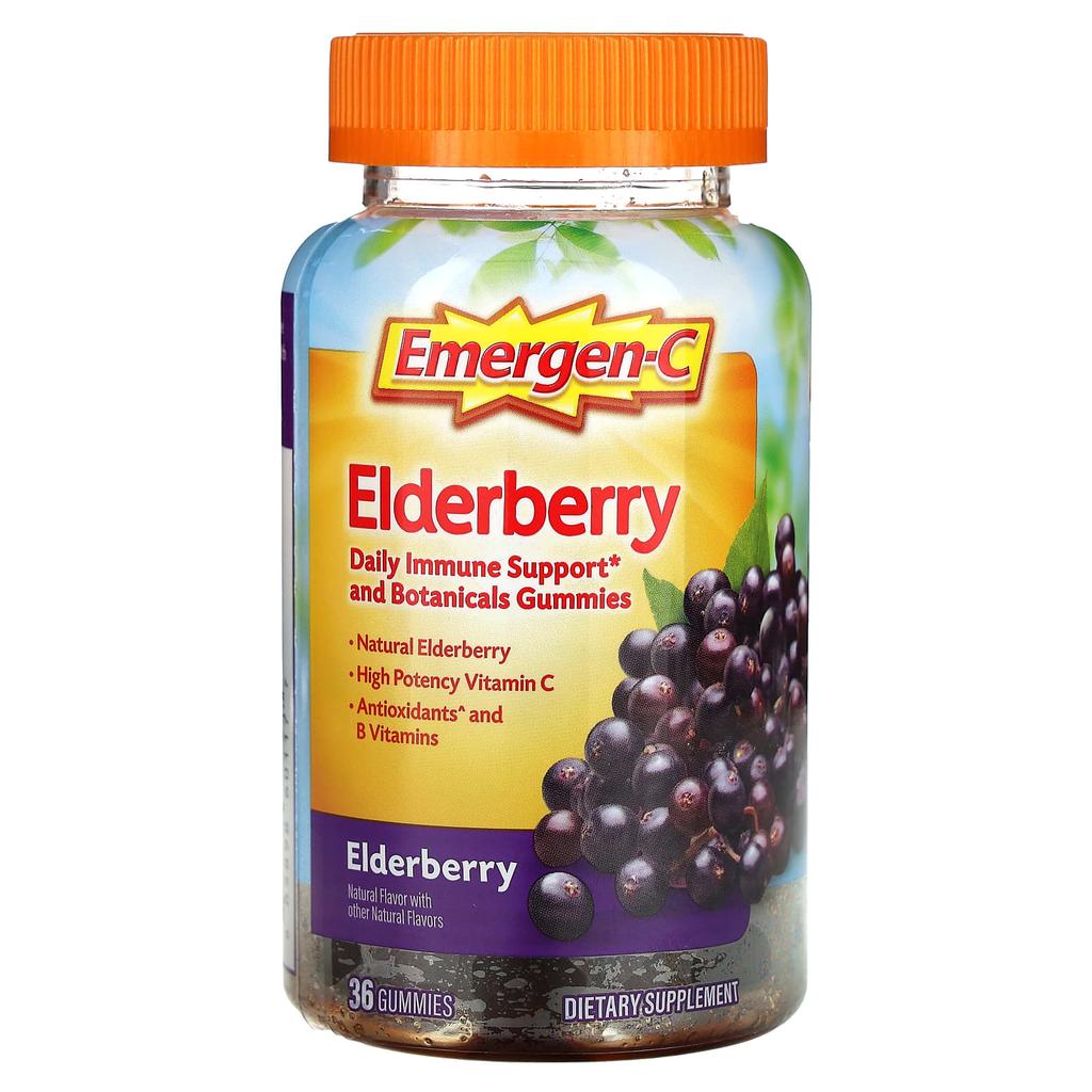 Emergen-C Elderberry Gummies, 36 Gummies