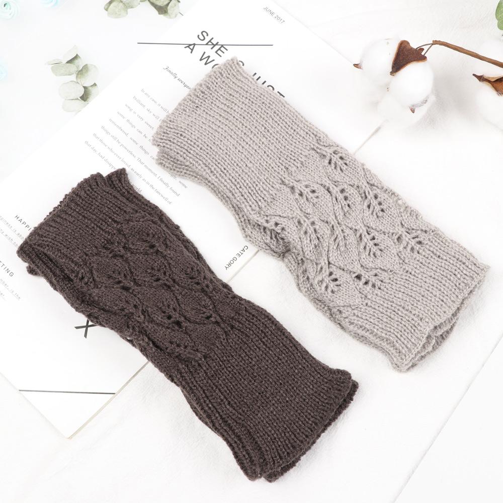 Women Girl Winter Autumn Warm Fingerless Knitted Wool Glove Wrist Gloves Exposed Finger Half Mitten