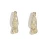 Fashionable and high-end water droplet inlaid diamond earrings for women, classic light luxury style, gorgeous accessories