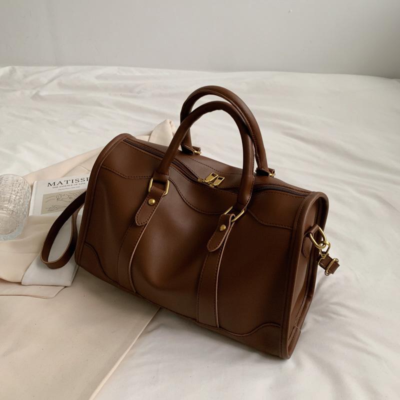 

Большая вместительная дорожная сумка, новая сумка через плечо из искусственной кожи для женщин, повседневная, модная сумка из мягкой кожи в стиле Бостон