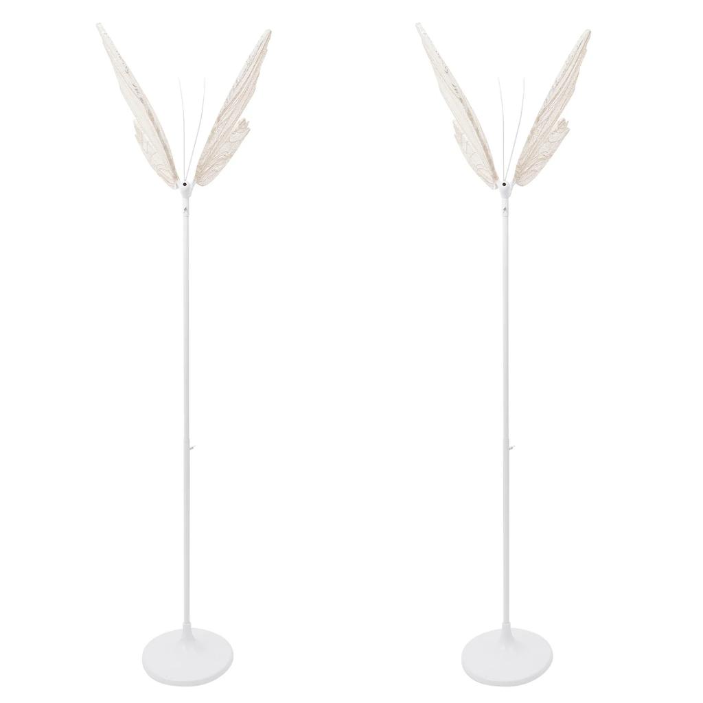 Pack of 2 Wedding LED Butterfly Lights, Floor Creative Butterfly Decoration Lights, 48W Warm Color Romantic Pathway Lights