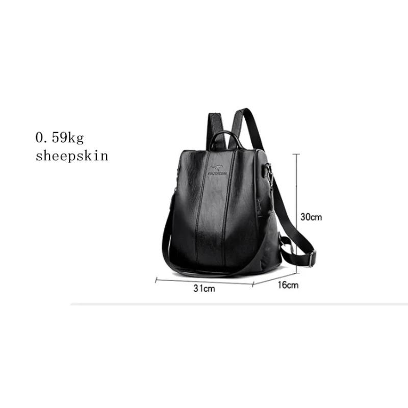 Anti-theft Leather Backpack Women Vintage Shoulder Bag Ladies High Capacity Travel Backpack School Bags Girls