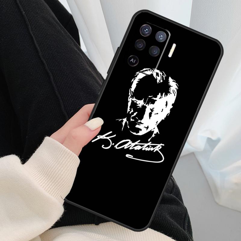 Turkey Mustafa Kemal Ataturk Case For Oppo A18 A38 A58 A78 A98 A80 A60 A40 A96 A76 A16 A94 A74 A54 A15 A17 A57 A77 A5 Pro
