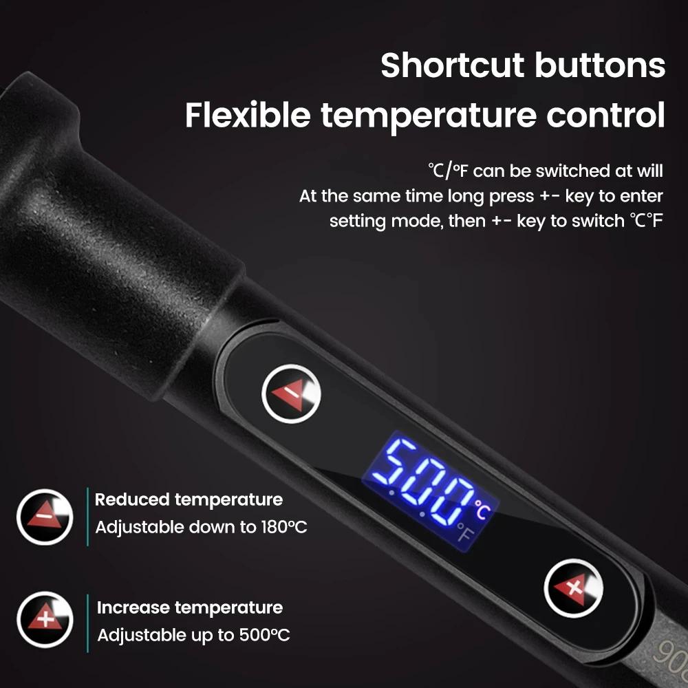 80W Digital Soldering Iron Kit: 17-in-1 Adjustable Temp (220V) with LCD, Multimeter & Replaceable Tips for Precision Welding