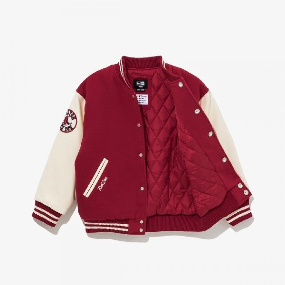 New Era Kids Mlb Boston Red Sox Patched Varsity Jacket Red 14856281