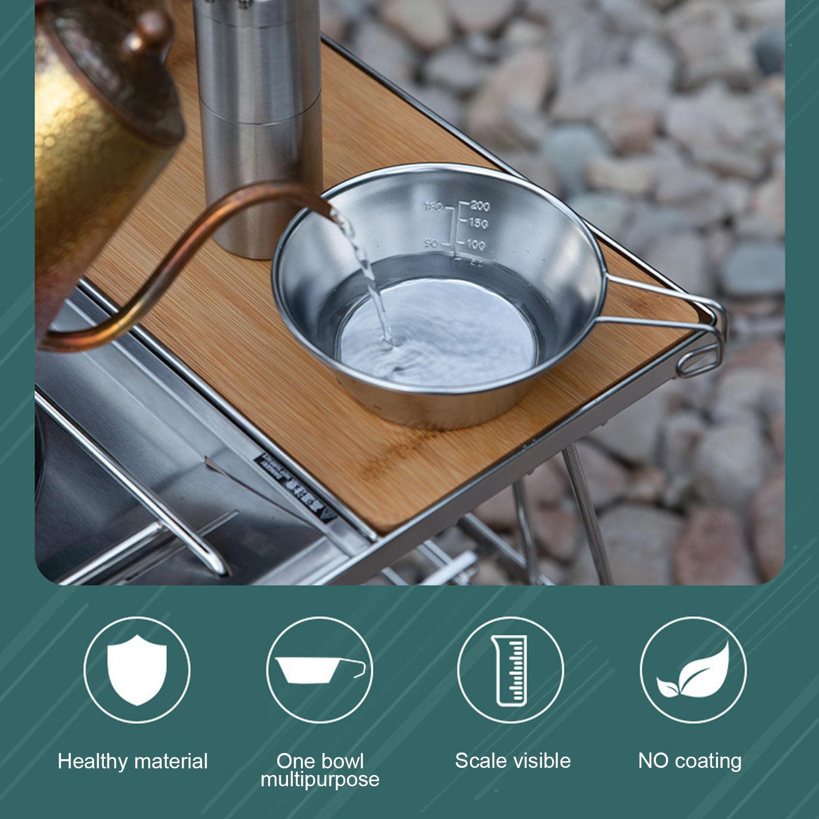 Stainless Steel Camping Cup Stackable Camping Mug with Scale for Camping Hiking Backpacking Outdoor