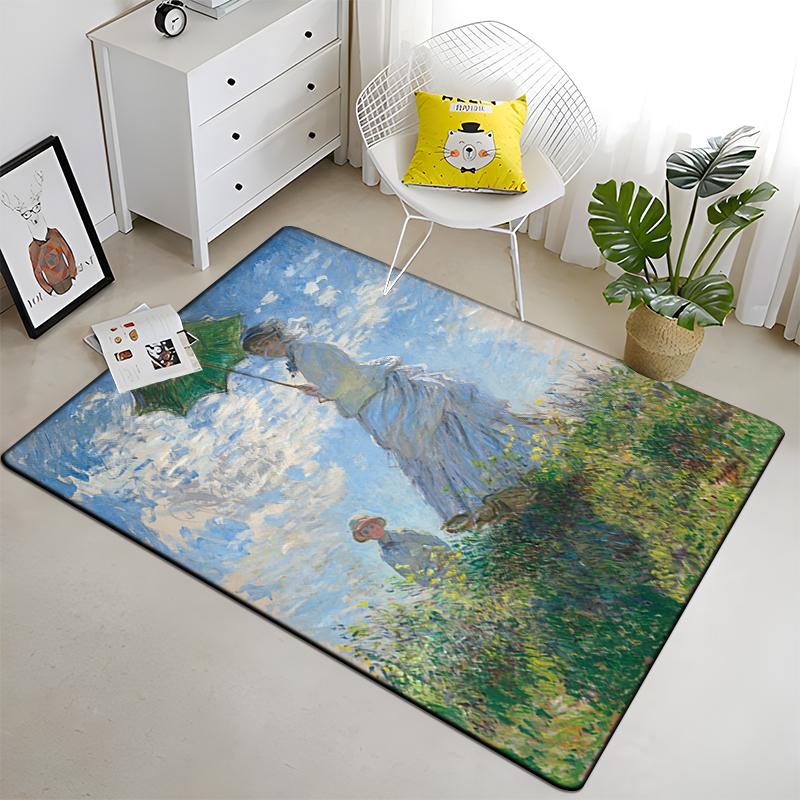 Famous Paintings Art Printed Carpet for Living Room Large Area Rug Soft Carpet Home Decoration Mats Boho Rugs Dropshipping