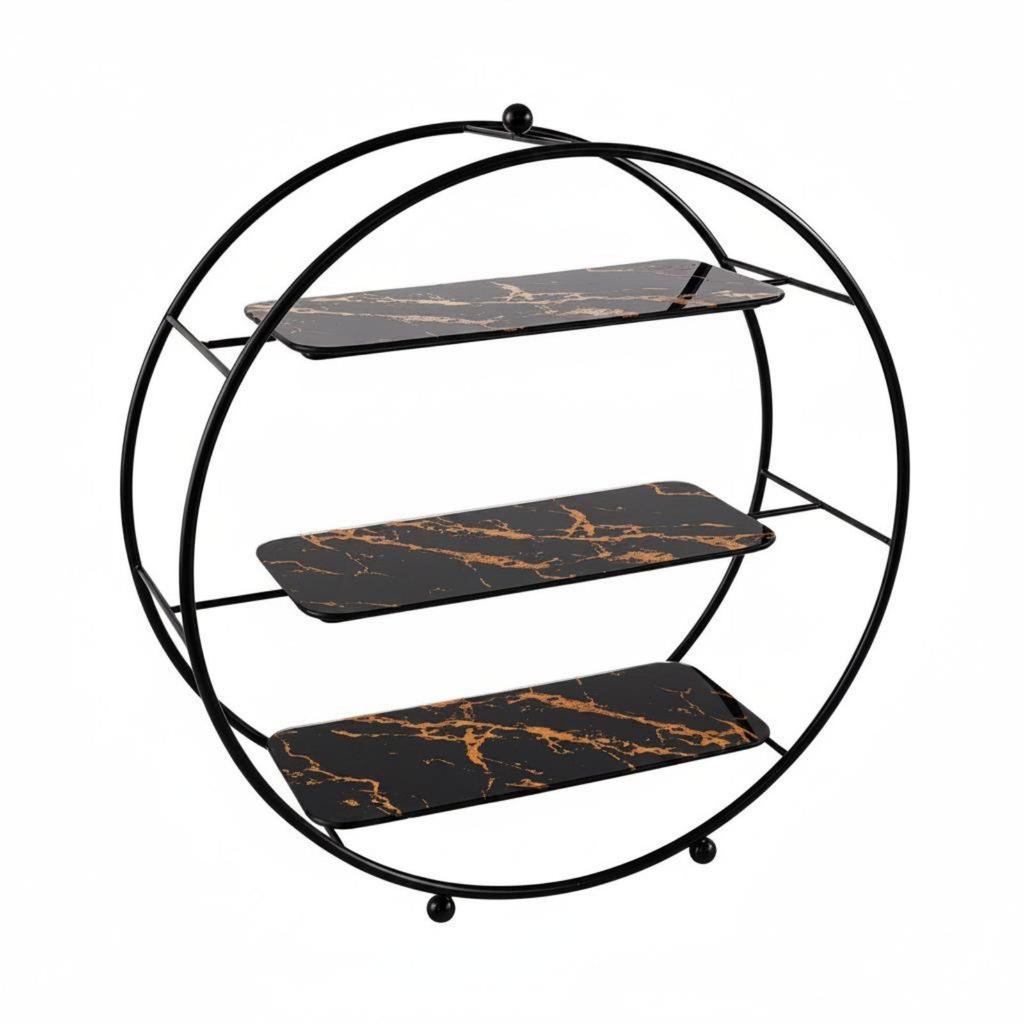 3 Layer Stand Sturdy Iron Frame Tier Cake Effortless Setup to Clean Round