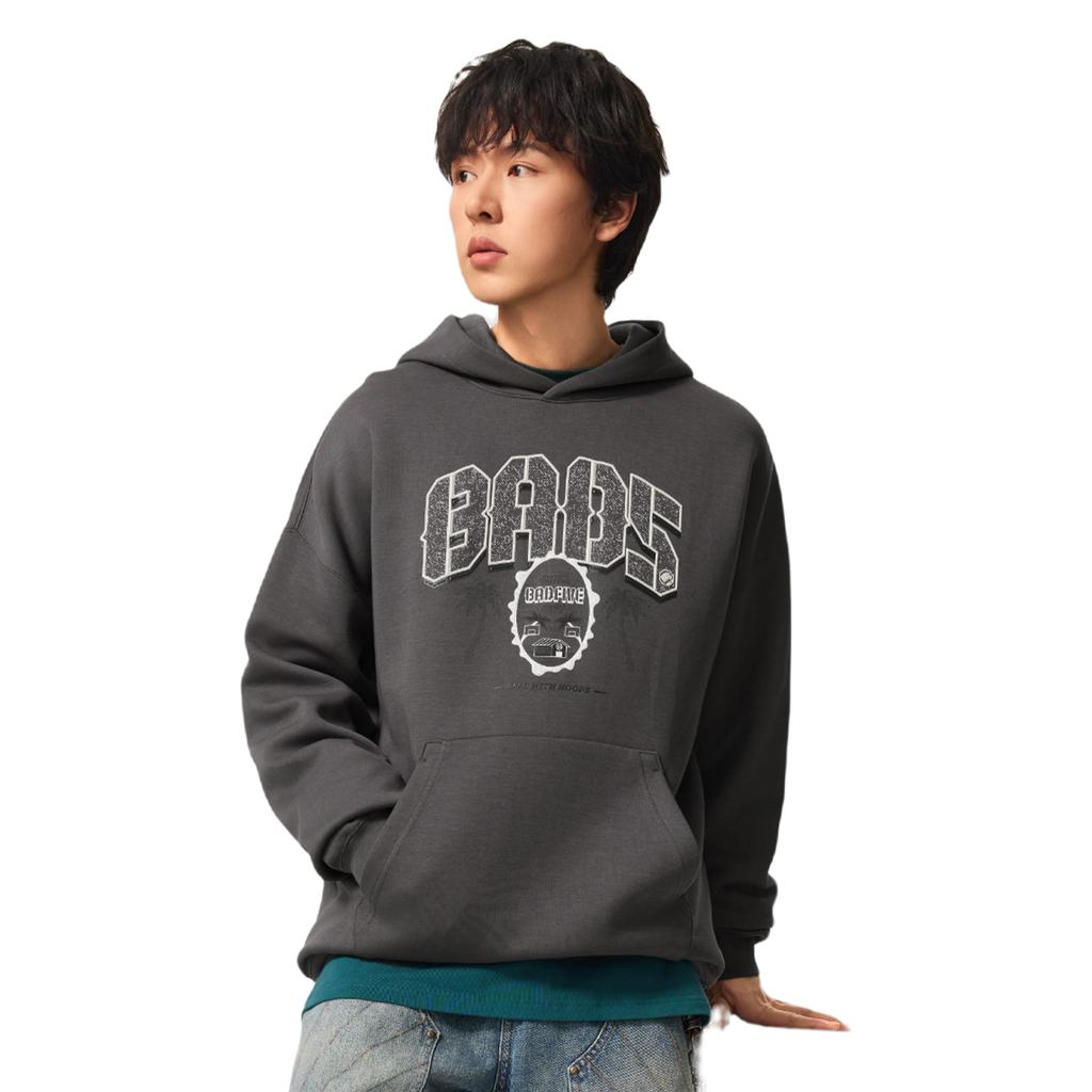Li Ning Bad5 Hooded Letter Graphic Print Sweatshirt Men Tops AWDV317-9