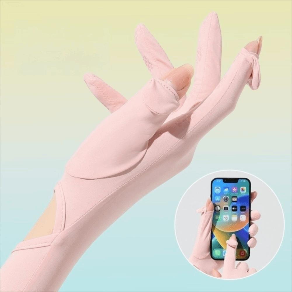 Lange Handschuhe Eis Seide Ärmel Eis Seide Fahrradhandschuhe Atmungsaktiv Sonnenschutzhandschuhe Sommer