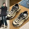 Sportschuhe Damen Frühling und Sommer Neue Plateausohle Damen Dicke Sohle Student Laufschuhe Freizeitschuhe