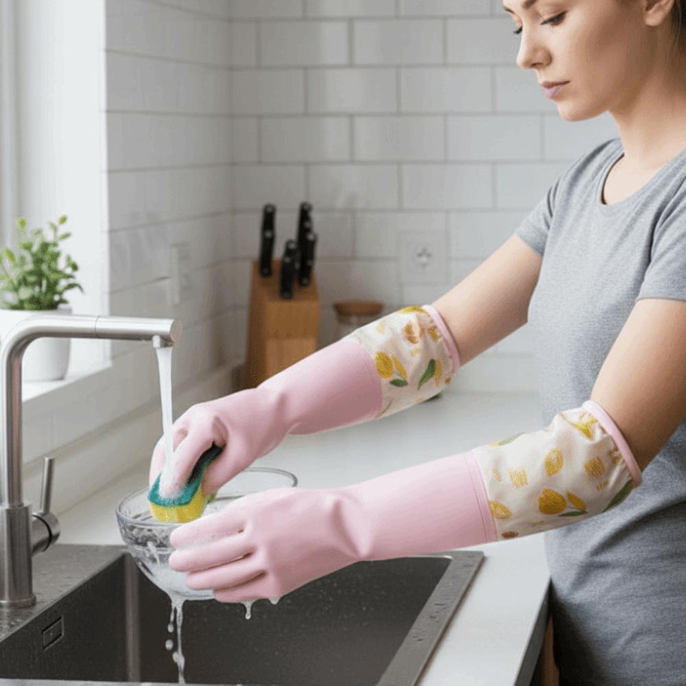 Waterproof Cleaning Gloves Wear-Resistant Dish Washing Gloves Kitchen Gloves  Vegetable Washing