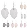 Tree Leaf Shape Alloy Hollow Bright Dangle Hook Earrings Fashion Jewelry for Wedding