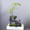 Creative Retro Fortune Tree Bonsai Phalaenopsis Wenzhu Indoor Floating Island Suspended Iron Micro Landscape Flower Pot
