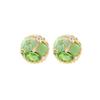 Runde Super-Flash-Strassstein-Blumenohrringe Damen Nischen-Design Hochwertige Steckerohrringe Sommer Leichter Luxus