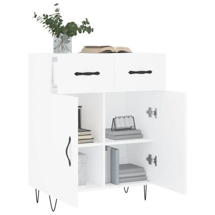 VidaXL Buffet blanc 69,5x34x90 cm bois d'ingénierie 827972