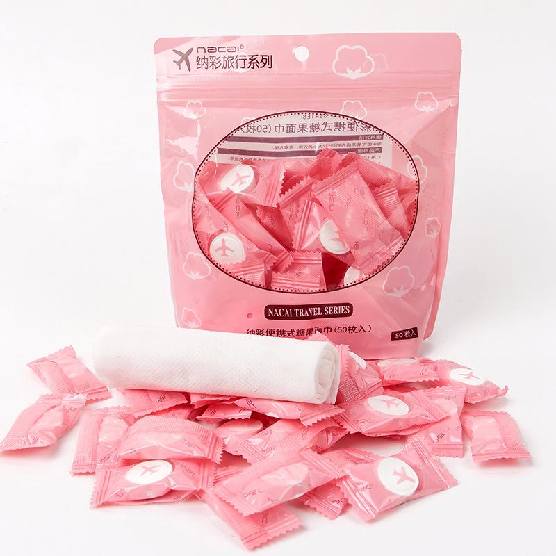 50Pcs Candy Travel Cotton Towel Beach Towel for Outdoor Tourism Health AVE