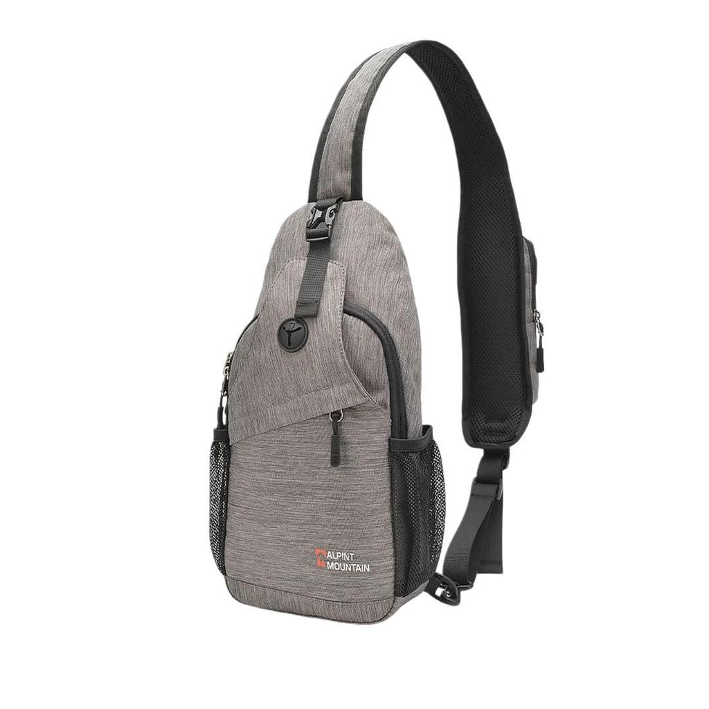 ALPINT MOUNTAIN Crossbody Bag, Chest Pack, Shoulder Bag, Portable Cycling Backpack, Casual Commuter Bag, Gray