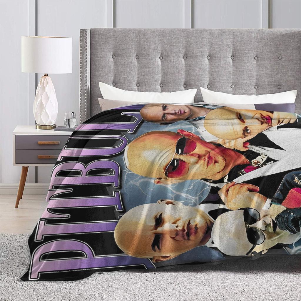 Pitbull Mr. Weltweit Flanelldecke Winter Mr Worldwide Weiche Überwurfdecke Mädchen Jungen Outdoor Neuheit Bettdecke Sofa Bettbezug