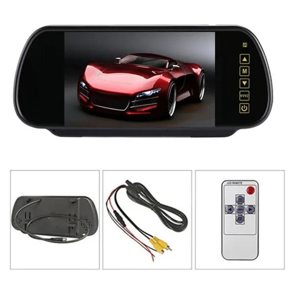 7" Car LCD TFT Monitor Mirror + 7 LED IR Waterproof Reverse Car Rearview Parking Backup Camera Kit