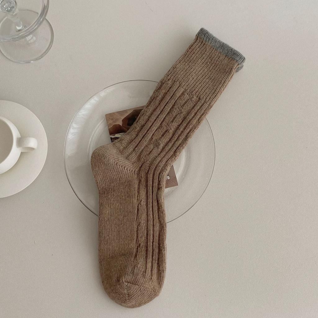Lamb Wool Socks Fleece Thickened Confinement Socks Winter Home Sleep Socks Carpet Towel Socks Thermal Floor Socks
