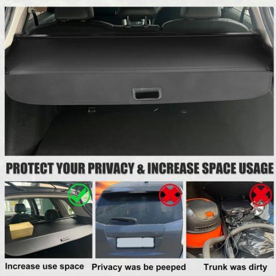 Car Retractable Cargo Cover for Volkswagen Tiguan Rear Trunk Shielding Shade