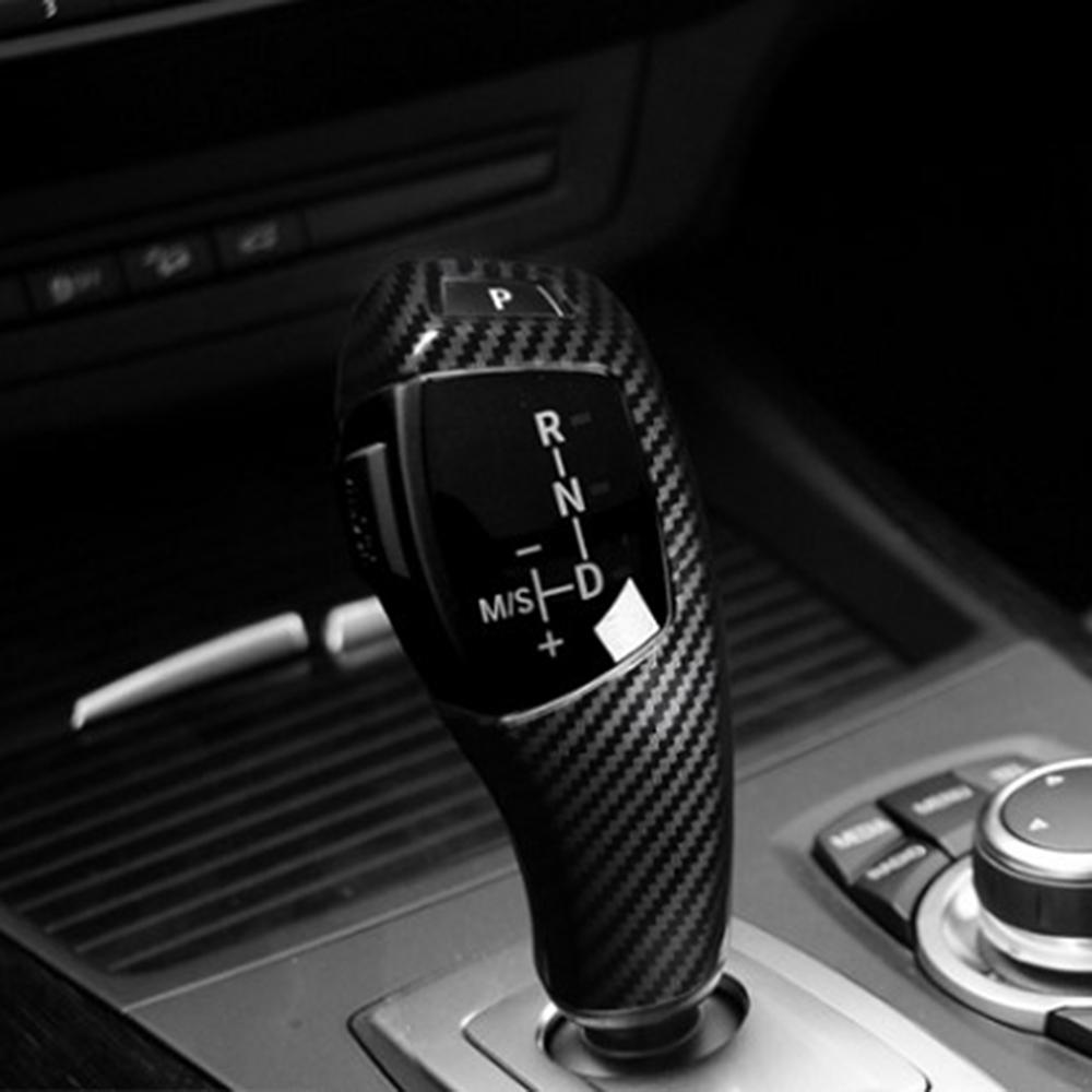 Carbon Fiber Gear Shift Knob Cover Trim Accessories Interior Practical
