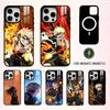 B-Bakugo My Hero Academia Telefoonhoesje Voor iPhone17,16,15,14,13,12,11 Plus,Pro Max Magnetisch Voor Magsafe Draadloos Opladen