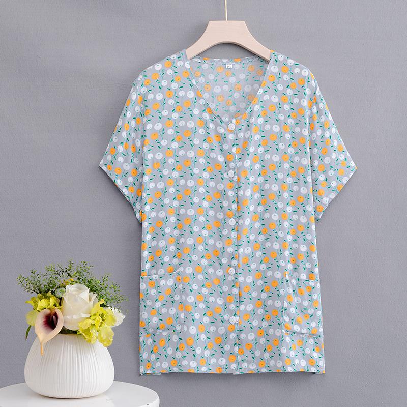 Summer Top Women Cardigan Thin Short Sleeve Plus Size Women's Blouse Summer Loose Vintage Clothes