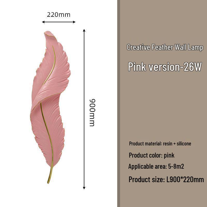 Nordic Feather Wall Lamp - Luxury & Creative Lighting for Living Room, Bedroom, Bedside, and Entrance