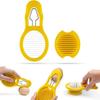 Multi Function Egg Slicer and Peeler 2 in 1 Tool Compact Portable Easy to Use for Hard Boiled Eggs Slicing and Shelling 2